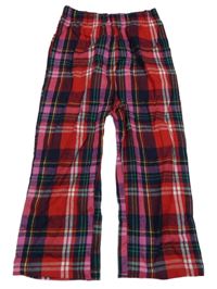 Barevné kostkované pyžamové flanelové kalhoty Next