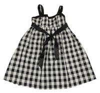 Černo-bílé kostkované slavnostní šaty H&M