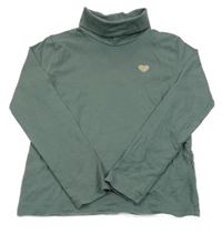 Zelenošedý rolák so srdiečkom Vertbaudet