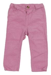 Ružové menšestrové nohavice H&M