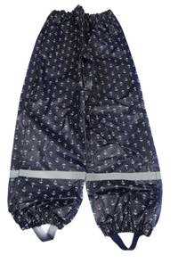 Tmavomodré nepromokavé kalhoty s kotvami Lupilu