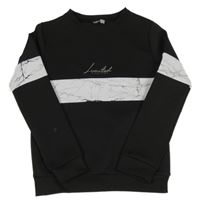 Černo-bílá mikina se vzorem Pep&Co