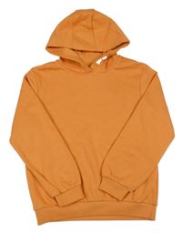 Oranžová mikina se srdíčkem a kapucí C&A