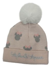 Svetloružová čapica s Minnie a brmbolcom Disney