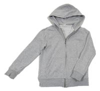 Sivá melírovaná prepínaci mikina s kapucňou H&M