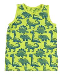 Neónově žlté tielko s dinosaurami George