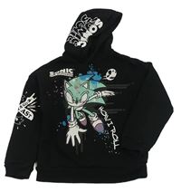 Čierna mikina so Sonicem a kapucňou zn. Primark