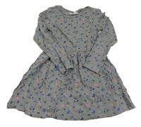 Sivé šaty s motýly In Extenso