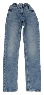 Modré batikované teplákové slim rifle C&A