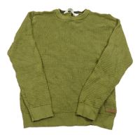 Olivový vzorovaný sveter H&M