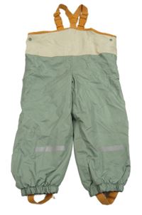 Khaki-béžové šusťákové podšité laclové kalhoty Impidimpi