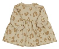 Béžovo-hnedé vzorované teplákové šaty F&F