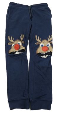 Tmavomodré tepláky so sobmi C&A