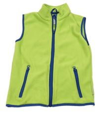 Limetkovo-modrá fleecová prepínaci vesta Playshoes