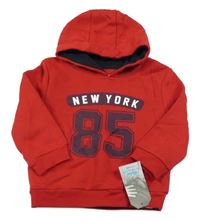 Nové - Červená mikina s číslem a kapucí Rebel