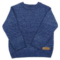 Tmavomodrý melírovaný sveter F&F