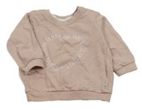 Světlerůžová mikina s nápisem 