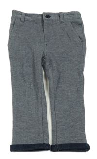 Tmavomodro-biele vzorované teplákové nohavice Pep&Co.