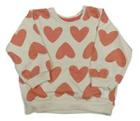 Smotanová mikina so srdiečkami Ergee