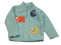 Světlezelenošedá fleecová propínací mikina s Paw Patrol Nickelodeon