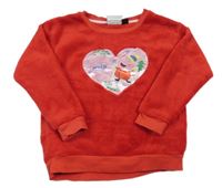 Červená chlpatá mikina s Pepinou