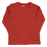 Červeno-vínové pruhované tričko Lupilu