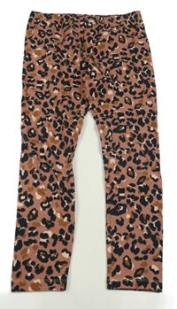 Růžovo-černé vzorované legíny Next