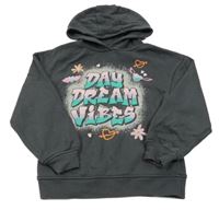 Sivá mikina s nápisom a kapucňou Primark