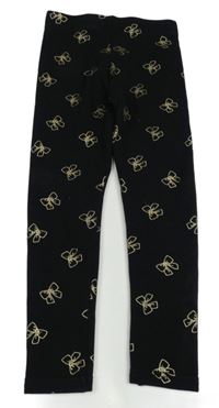 Čierne zateplené legíny s mašličkami Primark