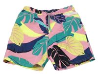 Farebně vzorované plážové kraťasy s lístky M&S