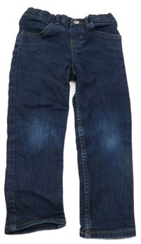 Tmavomodré slim fit rifle H&M