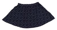 Tmavomodrá bodkovaná bavlnená sukňa Topolino