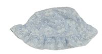 Světlemodro-bílý květovaný klobouk 