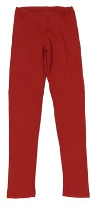 Červené rebrované legíny H&M