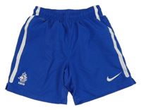Safírovo-bílé funkční sportovní kraťasy s logem Nike