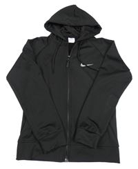 Černá propínací mikina s kapucí a logem Nike