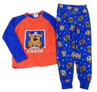 Tmavooranžovo-zafírové fleecové pyžama s PAW PATROL - Chase zn. PRIMARK