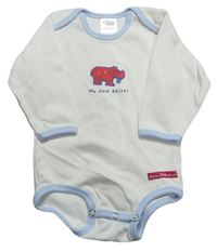 Bielo-svetlomodré body s nosorožcem FIRST SHIRT