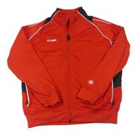 Červeno-černá propínací sportovní mikina s logem JAKO
