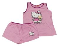 2Set- Ružovo-višňová košieľka  s Kitty + nohavičkové nohavičky Sanrio