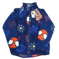 Nové - tmavomodrá fleecová prepínaci mikina so Spider-many zn. MARVEL