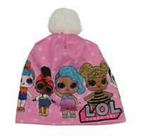 Růžová puntíkatá čepice s L.O.L. SURPRISE!