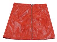 Červená koženková prepínaci sukňa coolcat