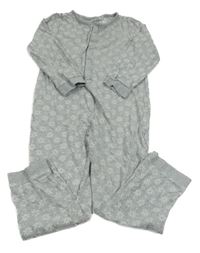 Šedý melírovaný overal s vločkami Tchibo