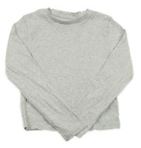 Svetlosivé melírované rebrované tričko George