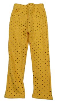 Tmavožlté bodkovaná é teplákové zateplené legíny sheecute