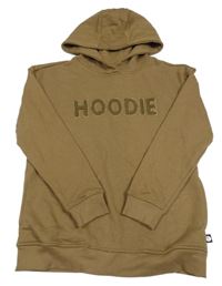 Hnědá mikina s nápisem a kapucí POMP de LUX