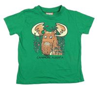 Tmavozelené tričko s losom