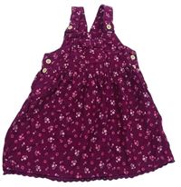 Fialové kvetované menšestrové šaty George