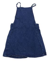Tmavomodrá rifľová sukňa s trakami Matalan